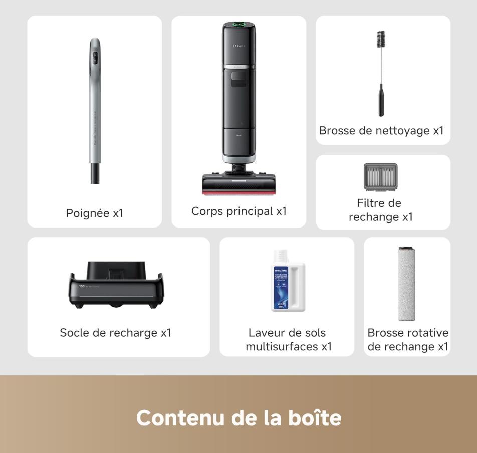 HydroVac H15 Pro — Contenu de la boîte
